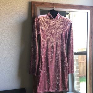 Beautiful blush velvet dress
